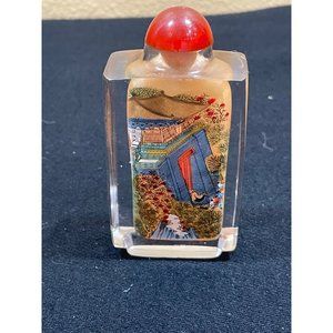 Vintage Asian Reverse Painted Snuff Bottle